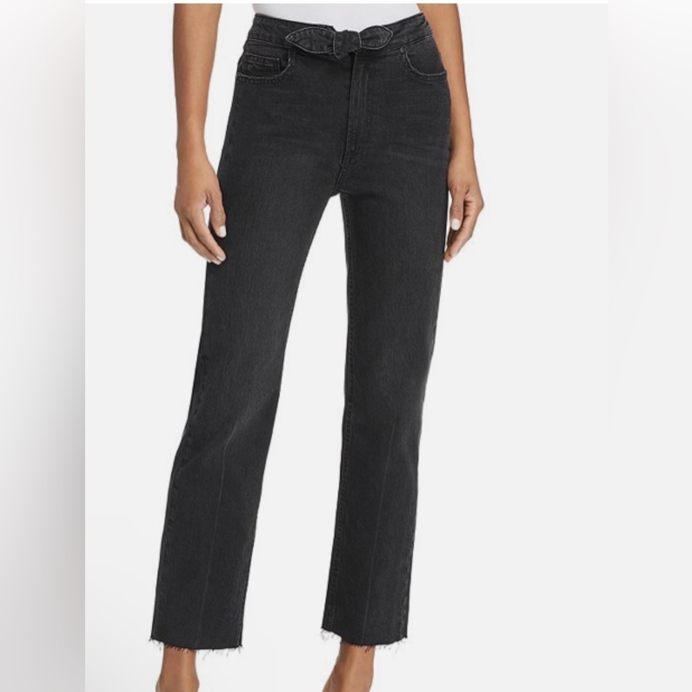 NWT PAIGE Women's Margot straight black jeans size 31
